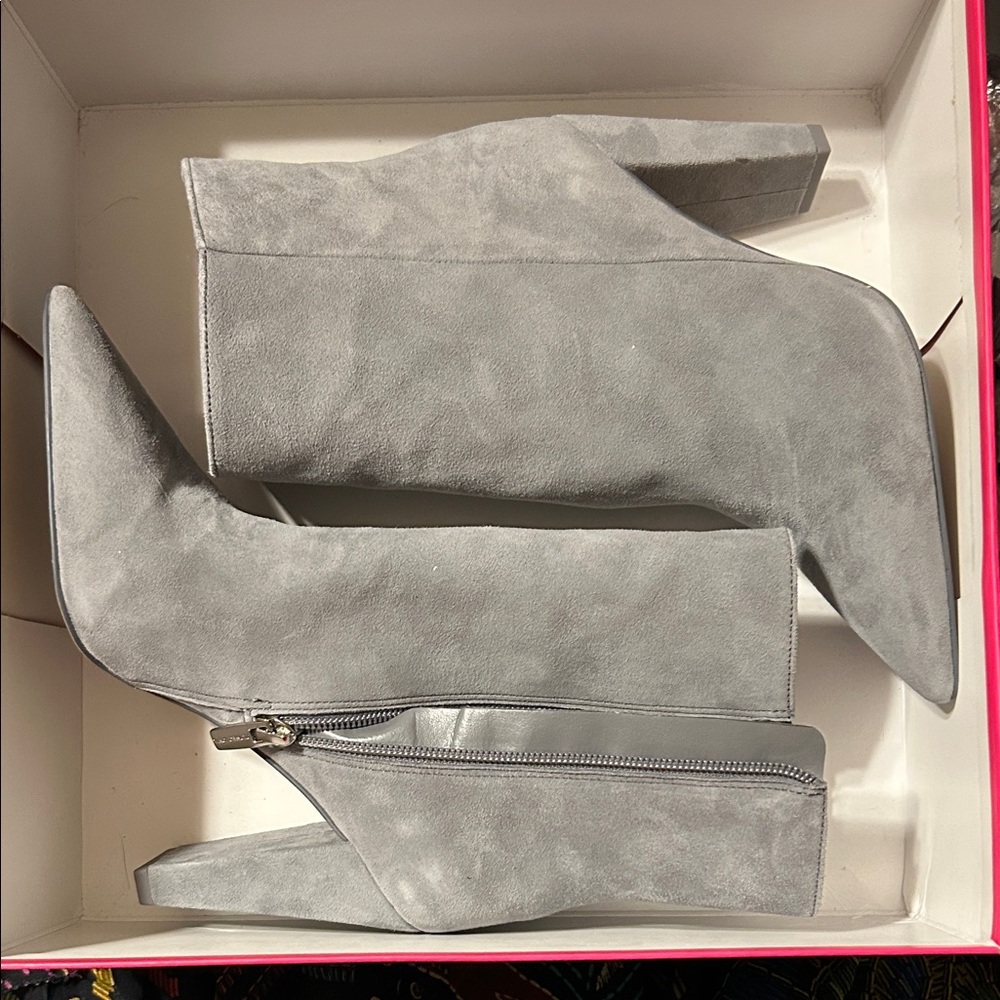 Vince Camuto Gray Suede Heeled Boots
